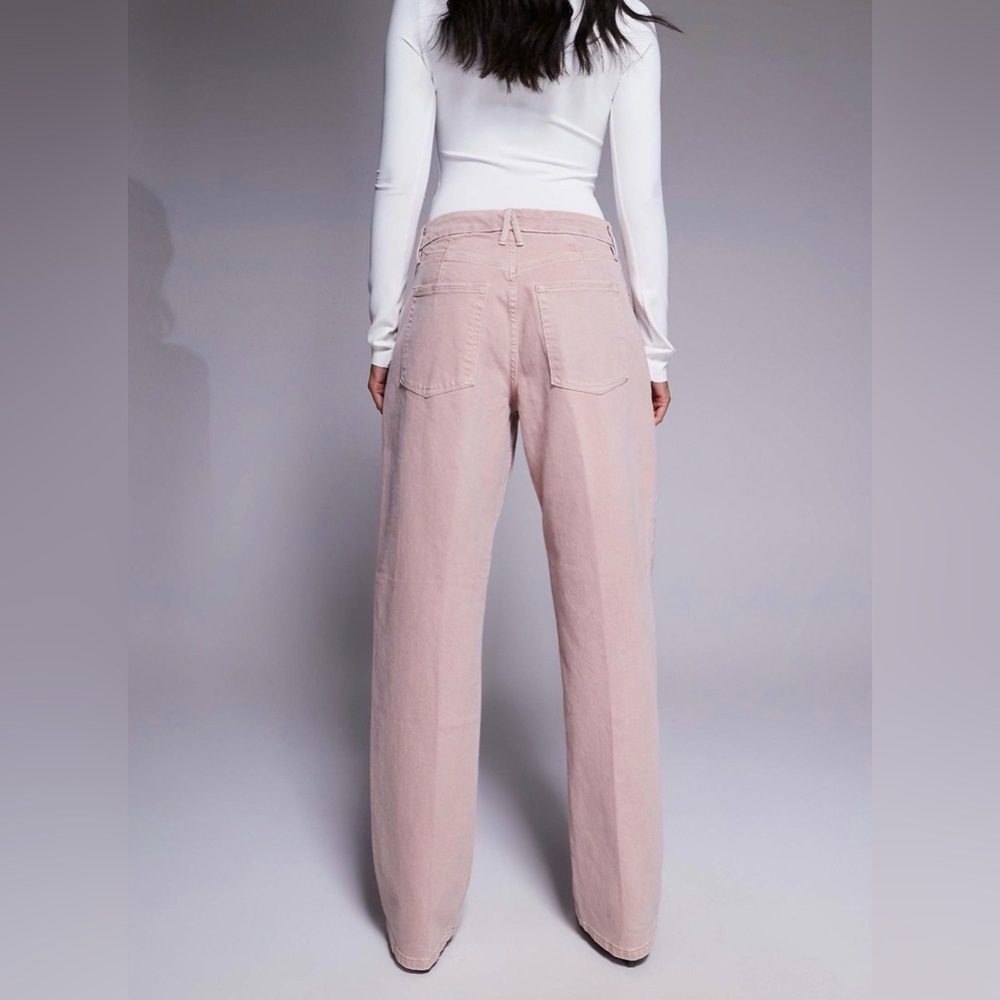 Good American Good 90s Mid Rise Relaxed Baggy Jeans in Dried Petal Size 2/26 NWT - Picture 2 of 10